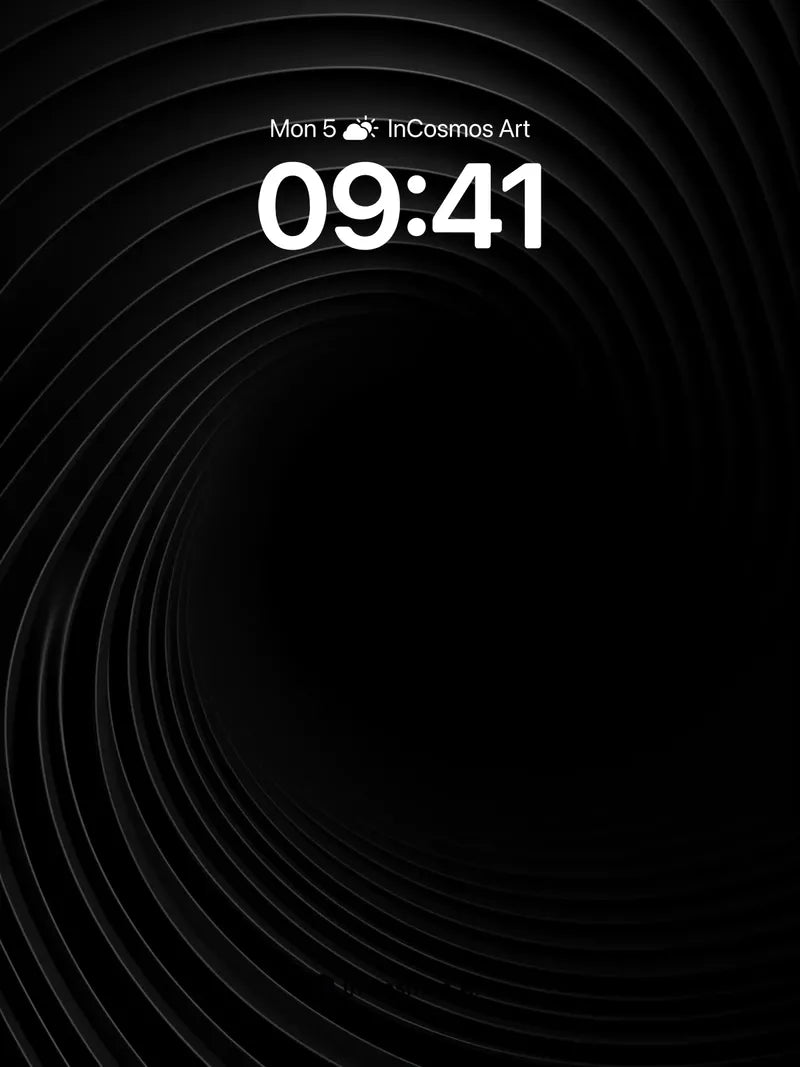 Infinite Spiral Wallpaper with Depthless Shadows