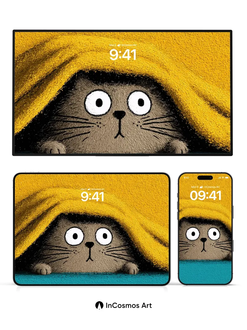 Whispering Velvet Wallpaper with Hidden Paws