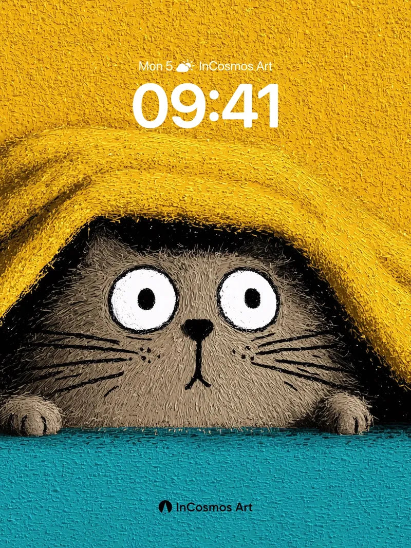 Whispering Velvet Wallpaper with Hidden Paws