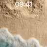 Serenity Shore Wallpaper with Foaming Edge wallpaper for iPhone, iPad & Mac