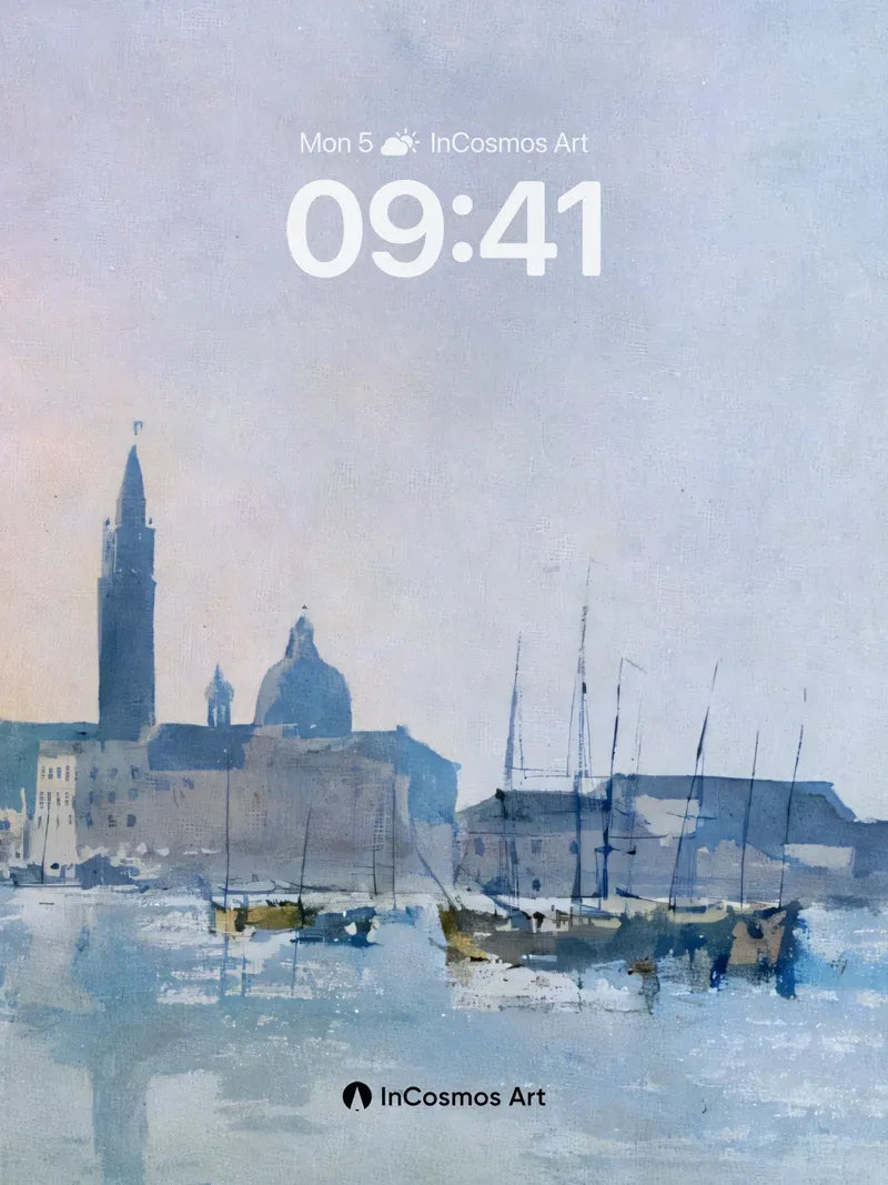 Misty Harbor Wallpaper with Whispering Sails