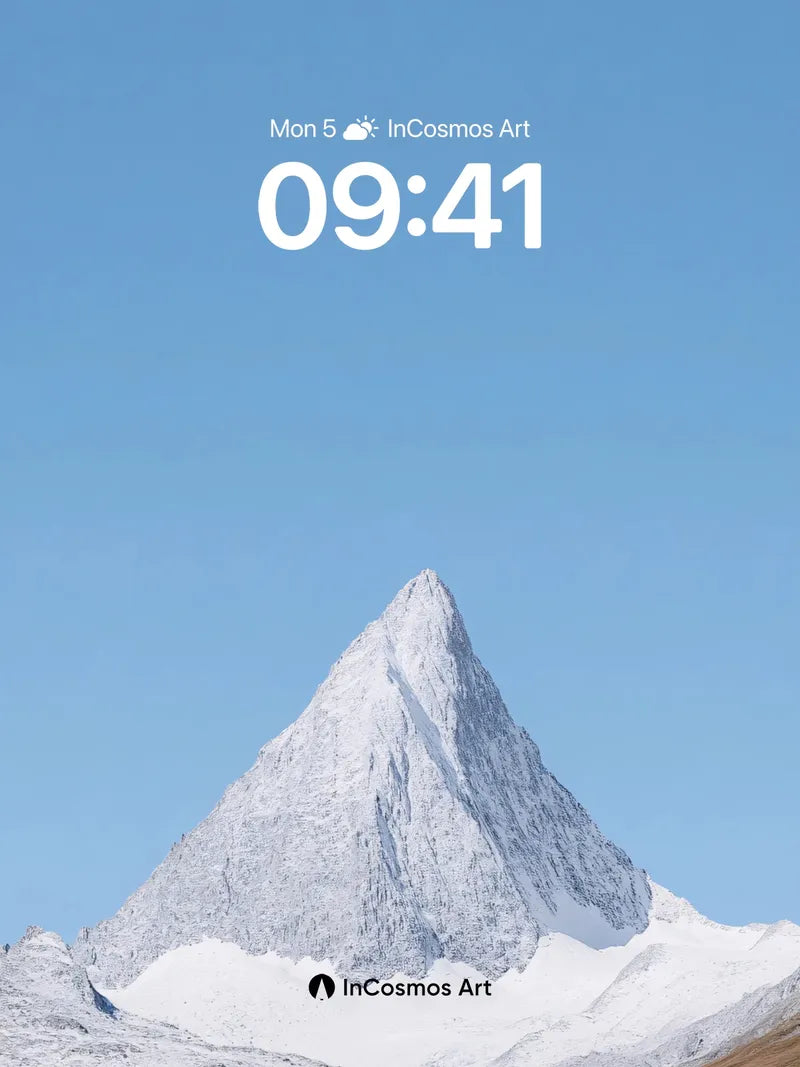 Serenity Peak Wallpaper with Frozen Geometry