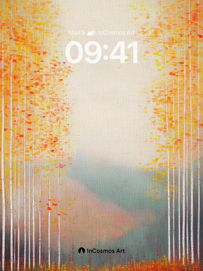 Autumn Hush Wallpaper with Golden Canopy