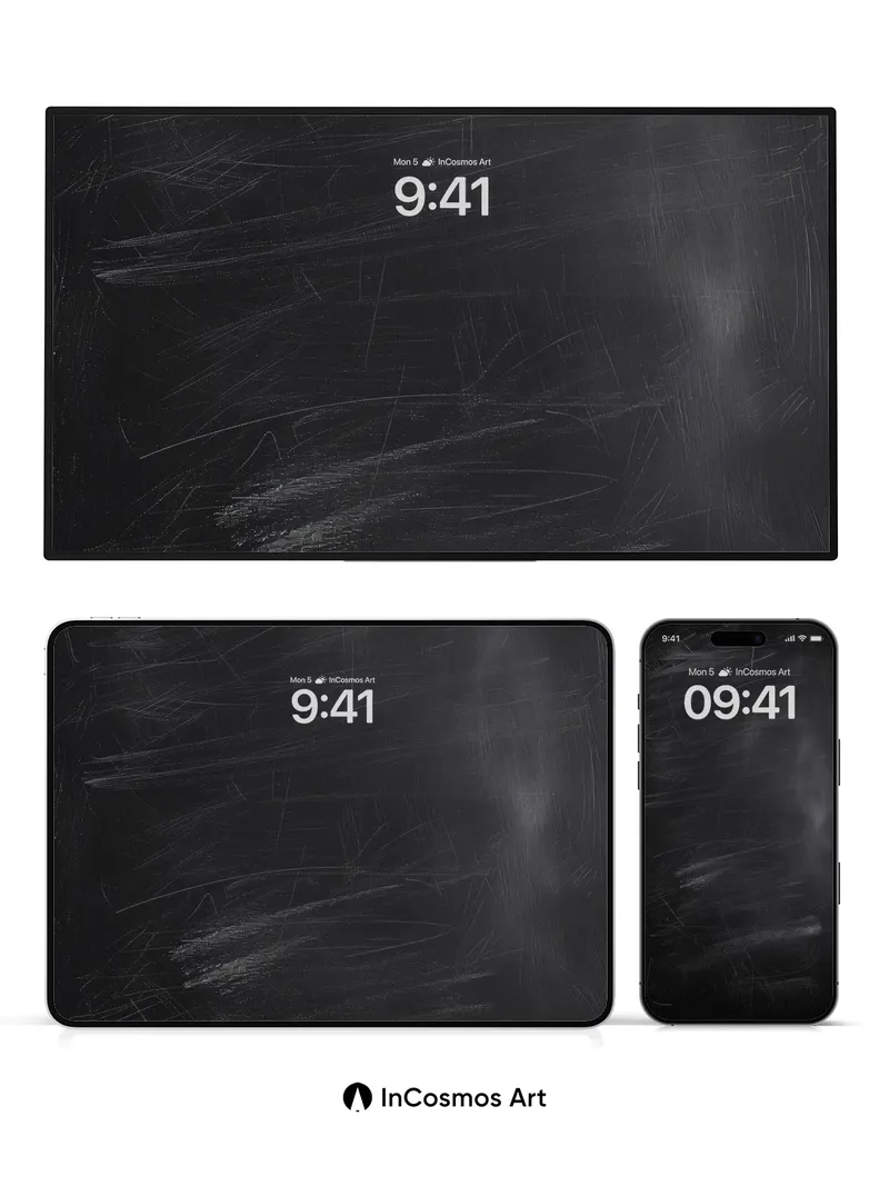 Whispered Chalkboard Wallpaper with Faded Marks