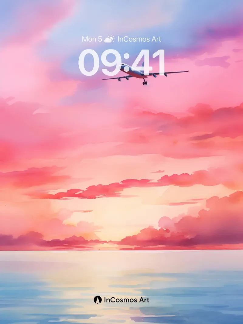 Serene Horizon Wallpaper with Skybound Flight