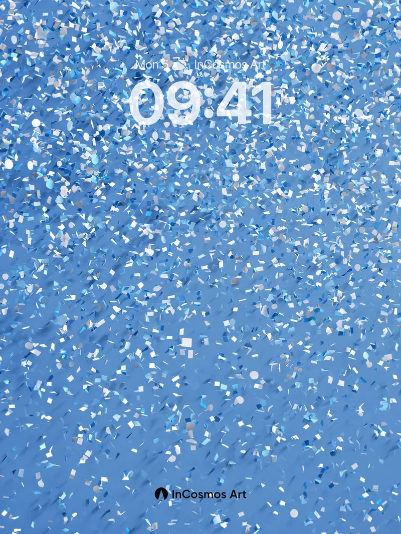 Celestial Confetti Wallpaper with Floating Fragments