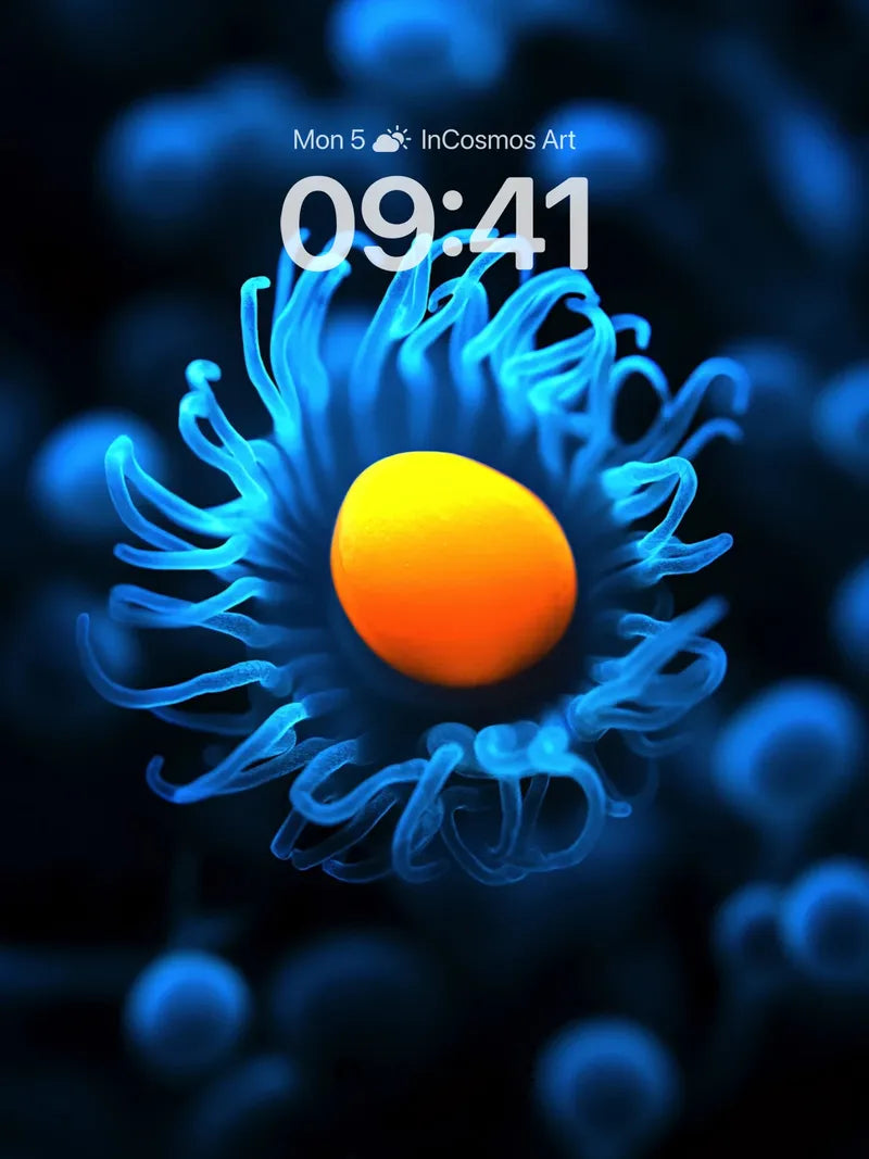 Neon Bloom Wallpaper with Electric Core