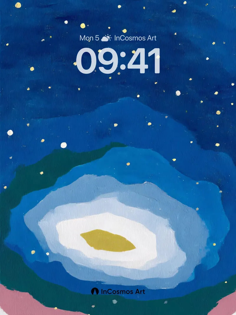 Midnight Nebula Wallpaper with Painted Depth wallpaper for iPhone, iPad & Mac
