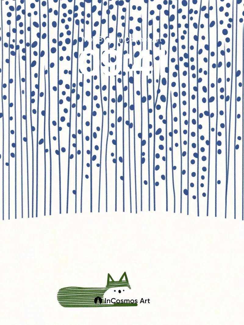 Whispering Forest Wallpaper with Cat in Green