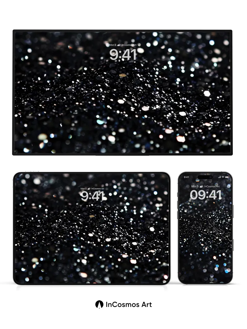 Cosmic Dust Wallpaper with Prismatic Sparkle