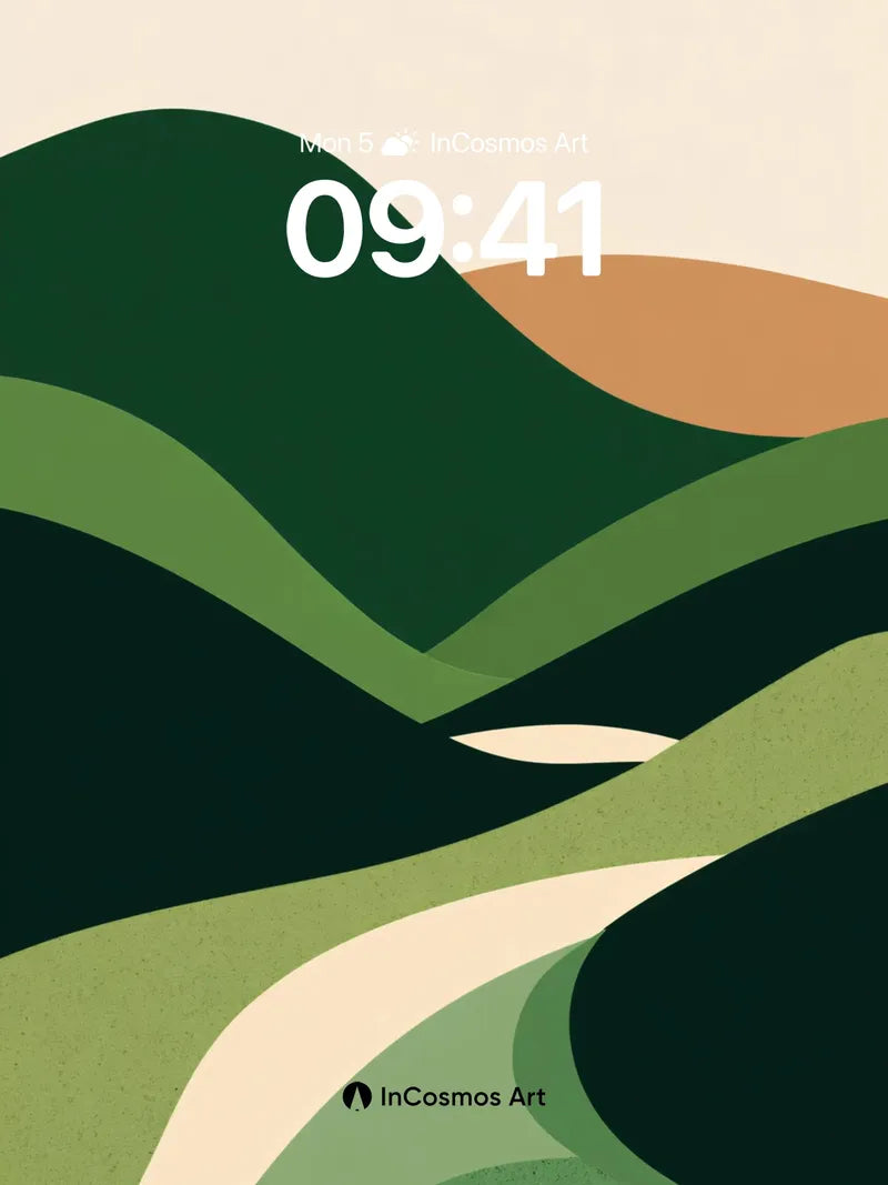 Serenity Ridge Wallpaper with Earth-Toned Flow