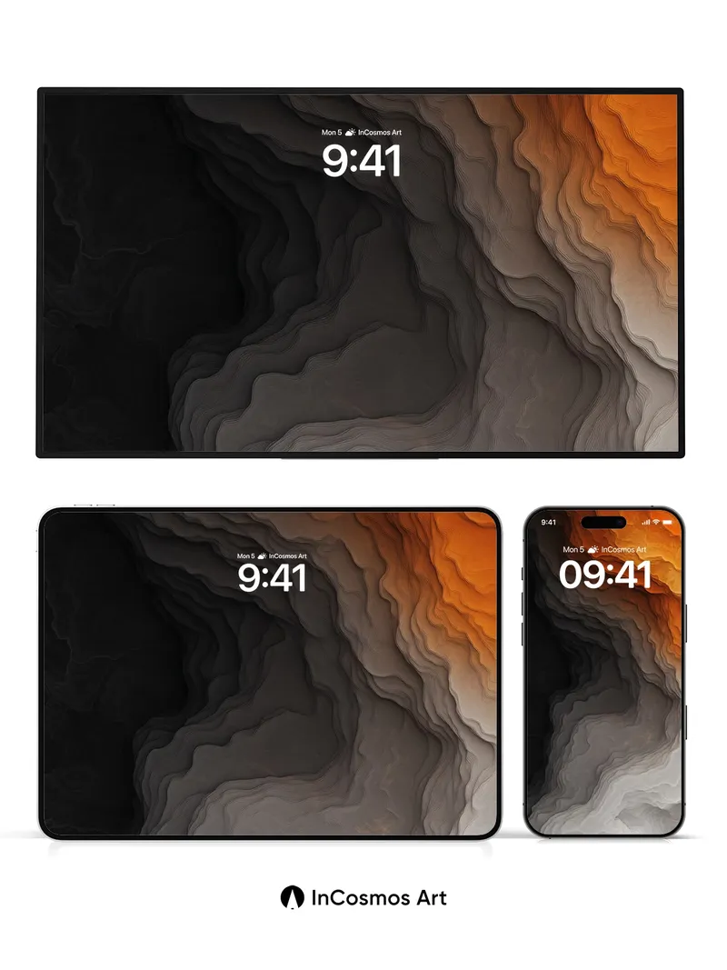 Cinderflow Wallpaper with Ember Veins
