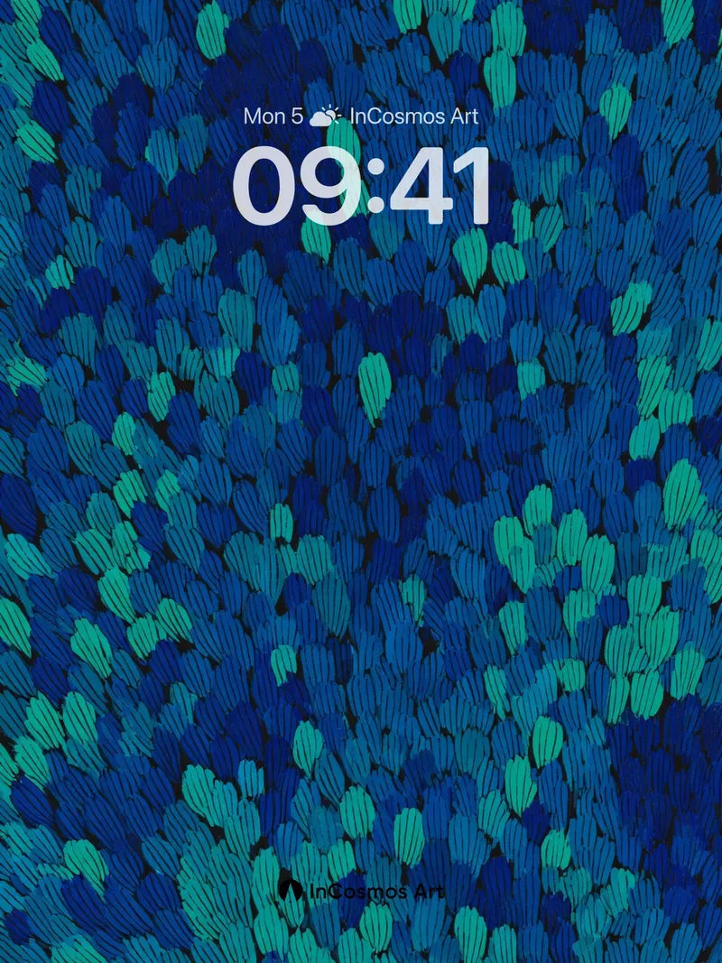 Midnight Petal Drift Wallpaper in Deep Indigo
