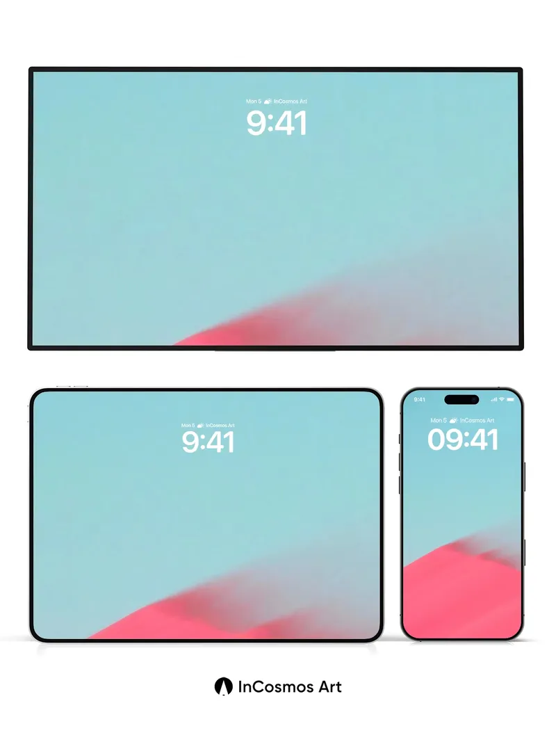 Serene Horizon Wallpaper with Soft Gradient Edge