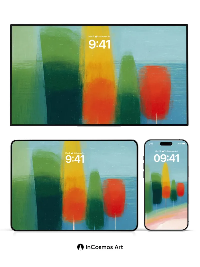 Serene Color Field Wallpaper with Soft Blur