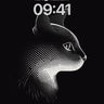 Silent Echoes Wallpaper with Dot Matrix Feline wallpaper for iPhone, iPad & Mac