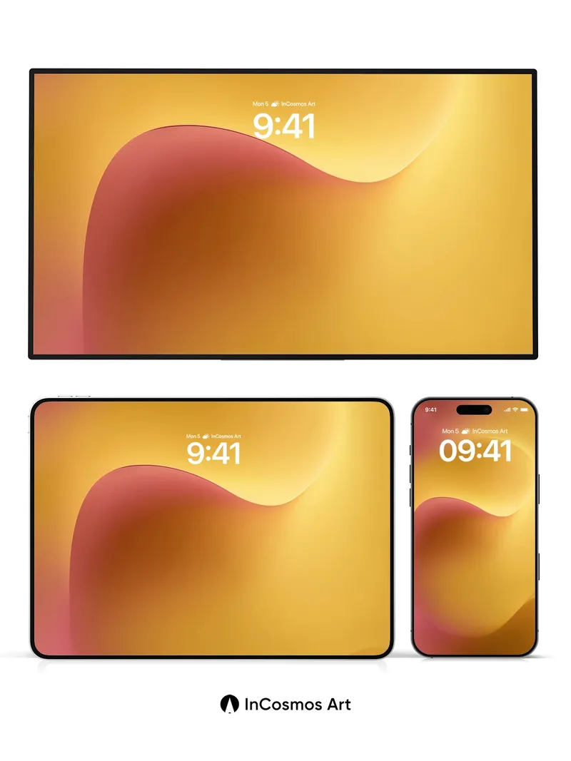 Golden Hush Wallpaper with Soft Swells