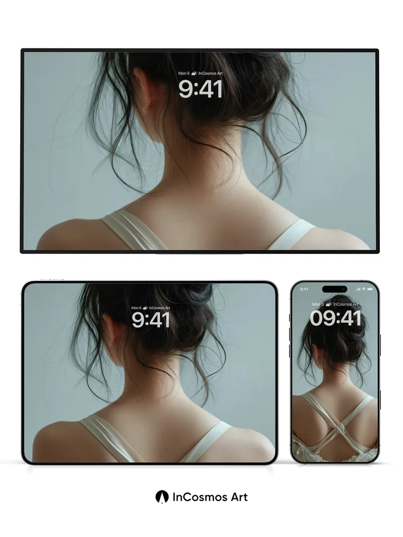 Silken Shadow Wallpaper with Crossed Straps