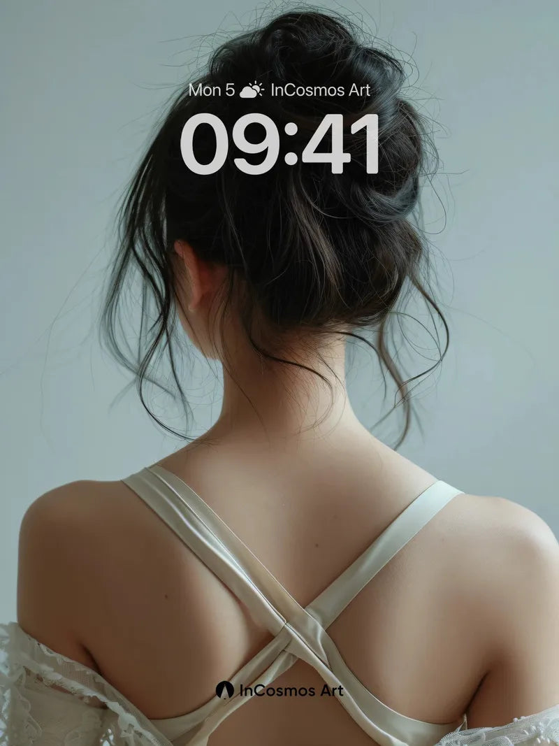 Silken Shadow Wallpaper with Crossed Straps