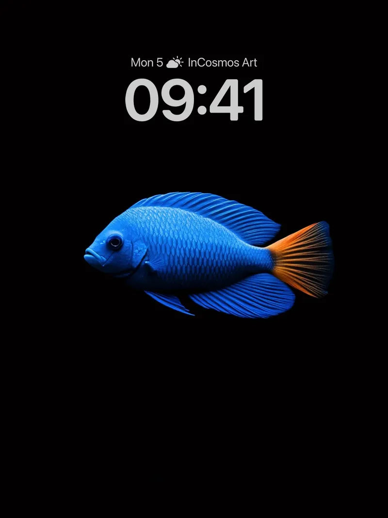 Electric Silence Wallpaper with Neon Fin