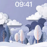 Silent Frost Wallpaper with Paper-Tree Forest wallpaper for iPhone, iPad & Mac