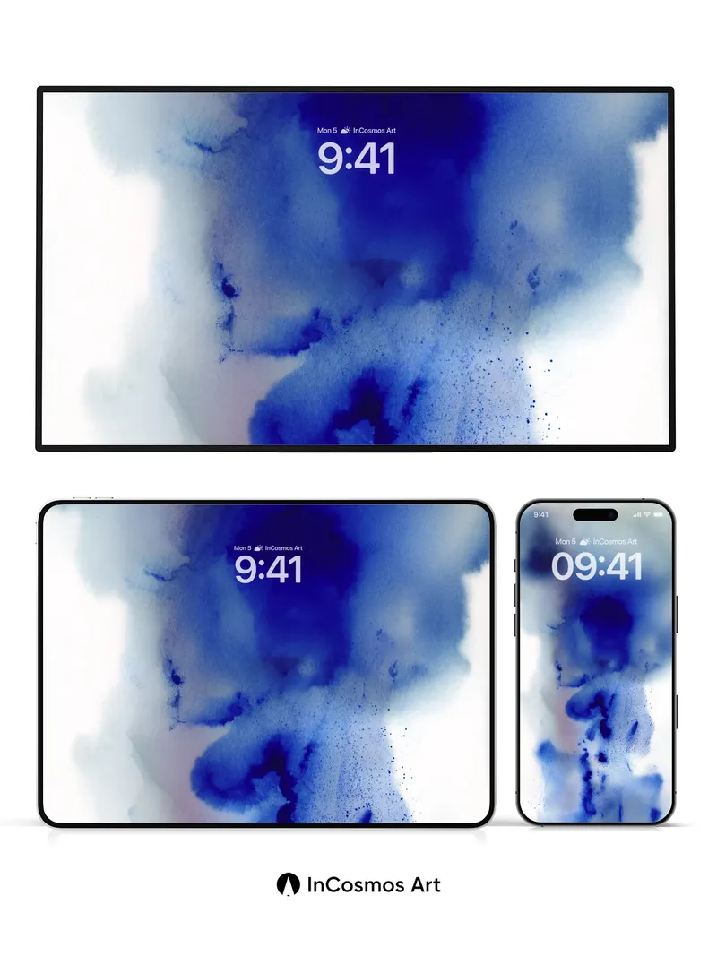 Ink Breath Wallpaper with Cosmic Drift