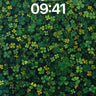 Whispering Clover Wallpaper with Golden Dots wallpaper for iPhone, iPad & Mac