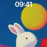 Lunar Hush Wallpaper with Moonlit Rabbit wallpaper for iPhone, iPad & Mac