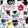 Chaotic Crown Wallpaper with Basquiat Energy wallpaper for iPhone, iPad & Mac