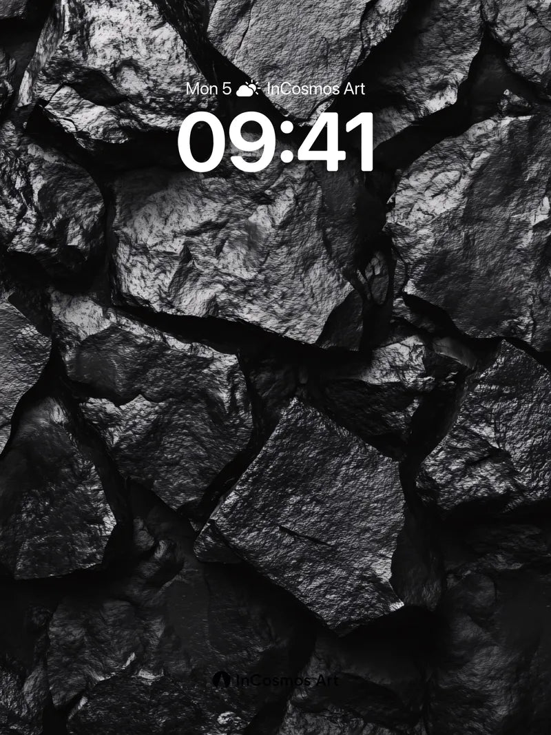 Shadowed Stone Wallpaper with Depth of Night