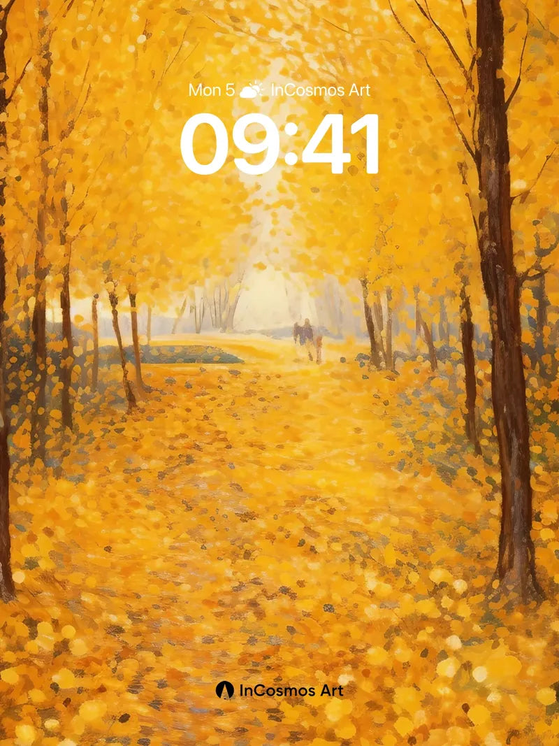 Golden Hush Wallpaper with Autumn's Whisper wallpaper for iPhone, iPad & Mac