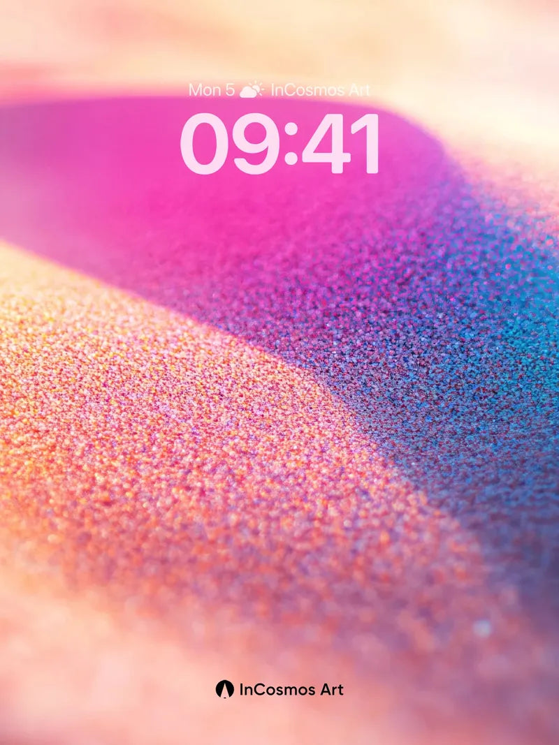 Luminous Dune Wallpaper with Cosmic Hues