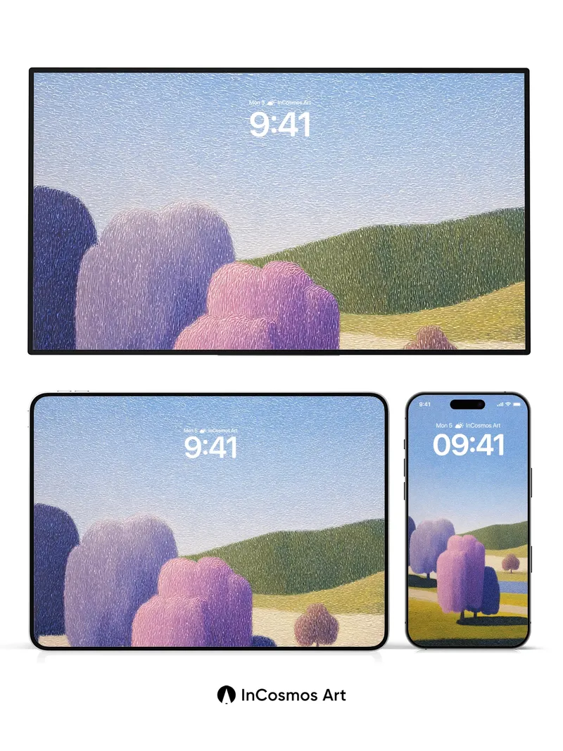 Lavender Hush Wallpaper with Whispering Canopy