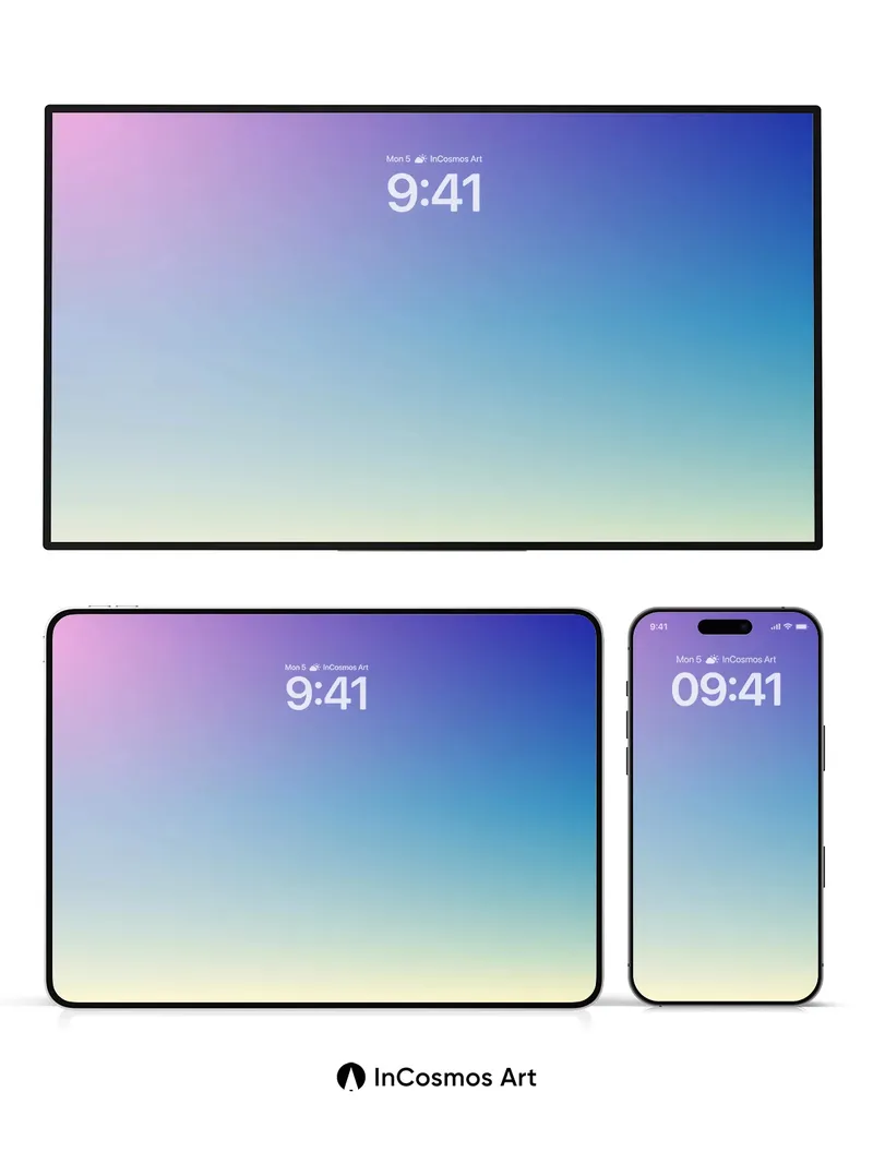 Serene Gradient Wallpaper with Ethereal Light Flow