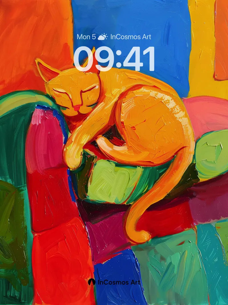 Sunny Slumber Wallpaper with Cubist Colors wallpaper for iPhone, iPad & Mac