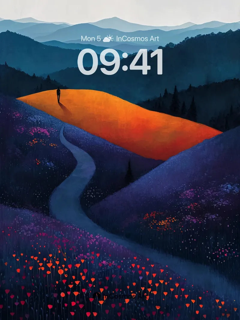 Surreal Horizon Wallpaper with Midnight Bloom
