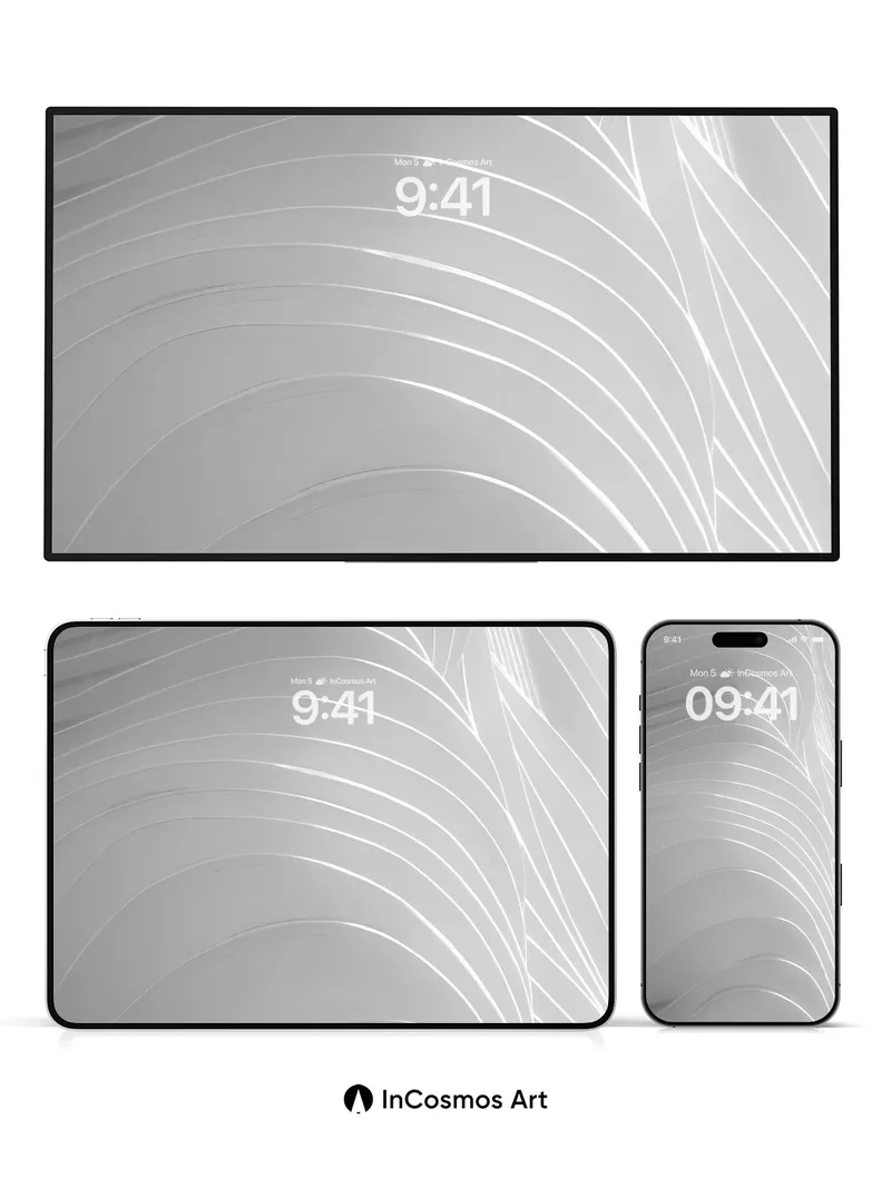 Serenity Wave Wallpaper with Ethereal Lines