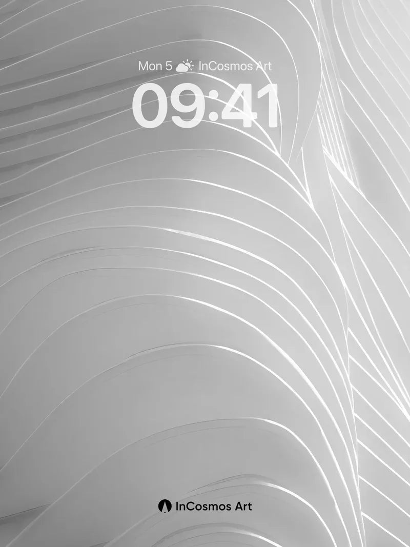 Serenity Wave Wallpaper with Ethereal Lines
