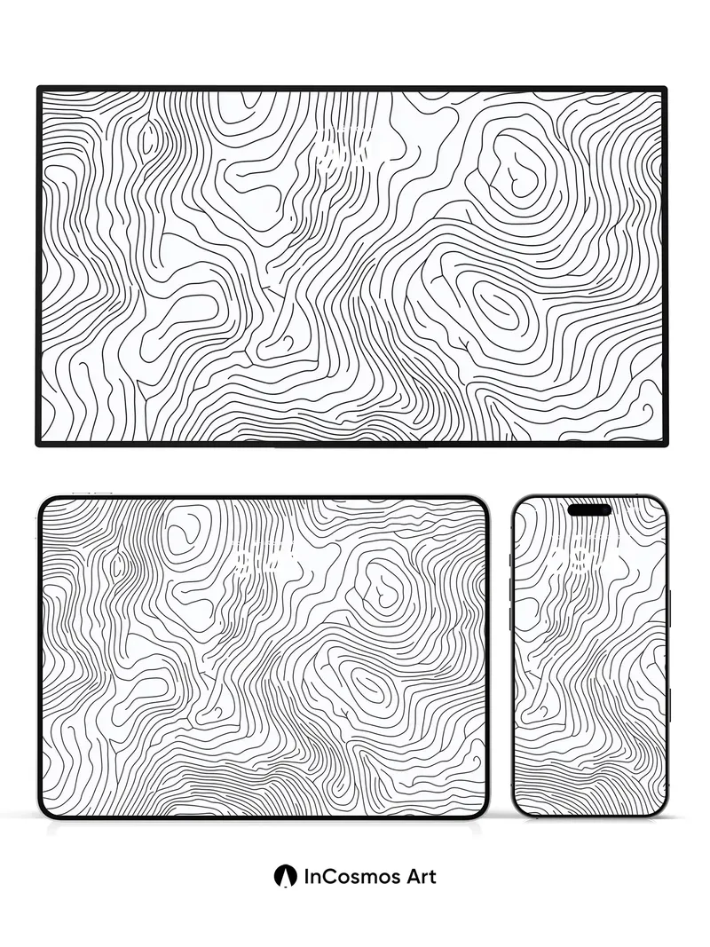 Silent Contour Wallpaper with Whispering Lines