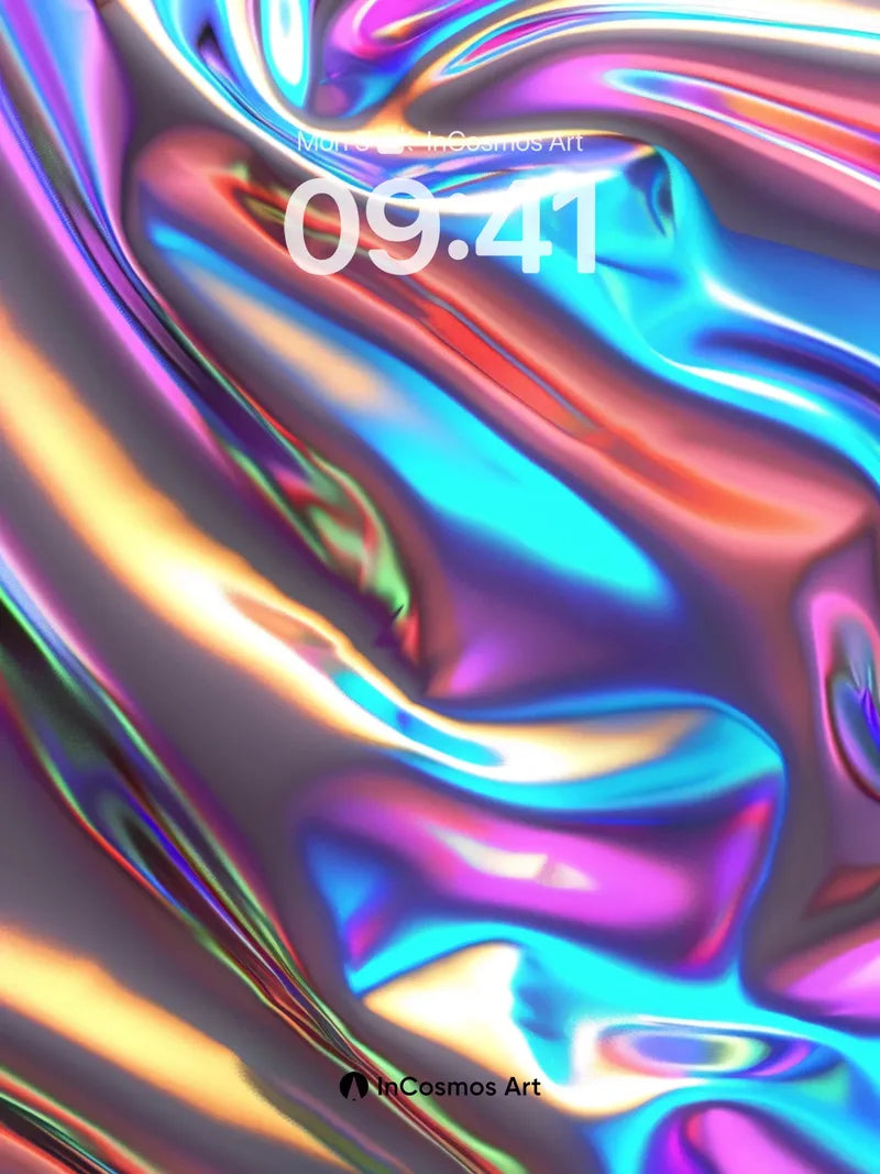 Liquid Prism Wallpaper with Chromatic Flow