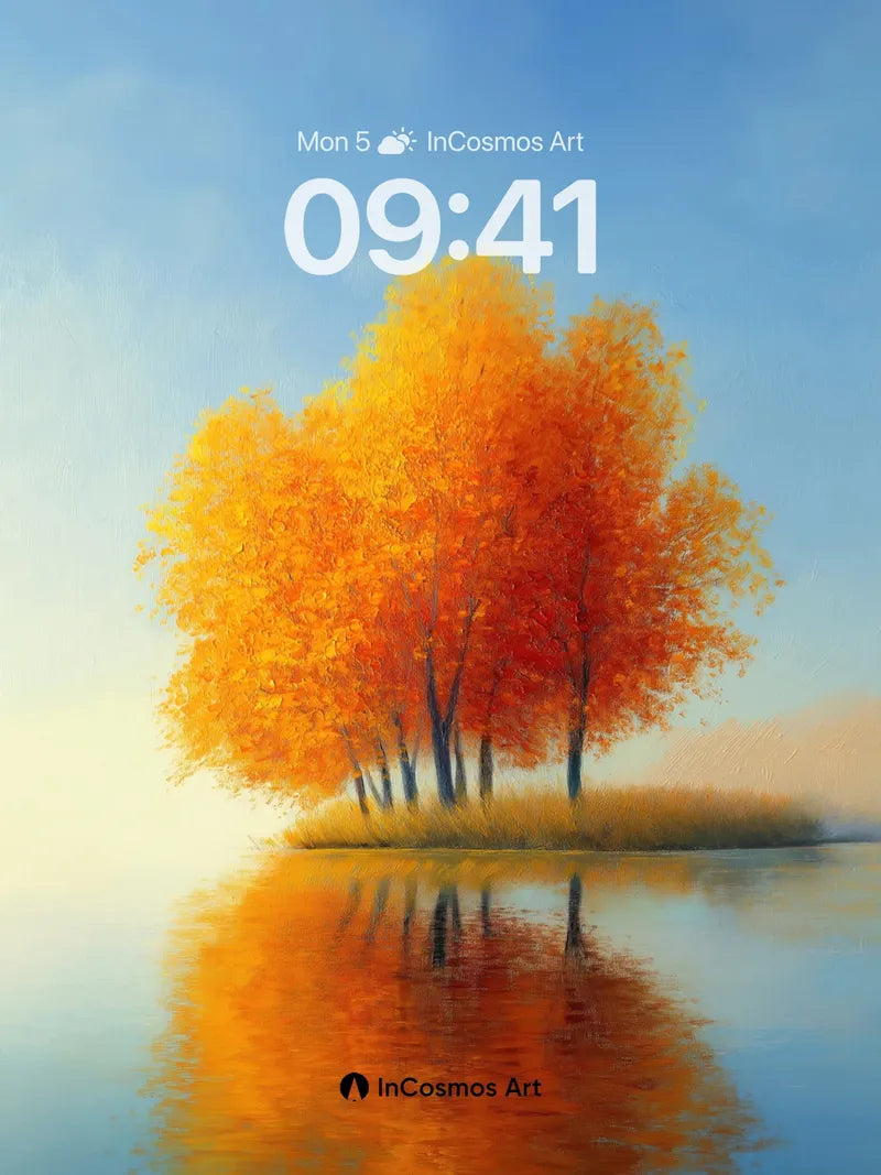 Autumn Reverie Wallpaper with Golden Reflections