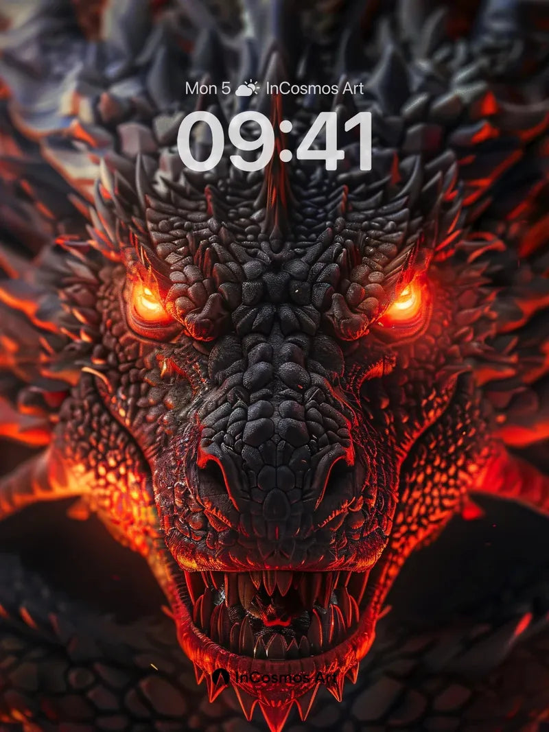 Infernal Gaze Wallpaper with Molten Scales