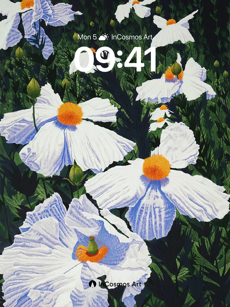 Luminous Petal Wallpaper with Velvet Shadows wallpaper for iPhone, iPad & Mac