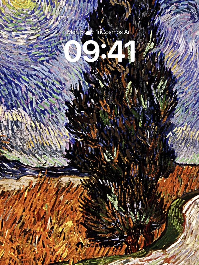 Whirling Sky Wallpaper with Cypress Sentinel wallpaper for iPhone, iPad & Mac