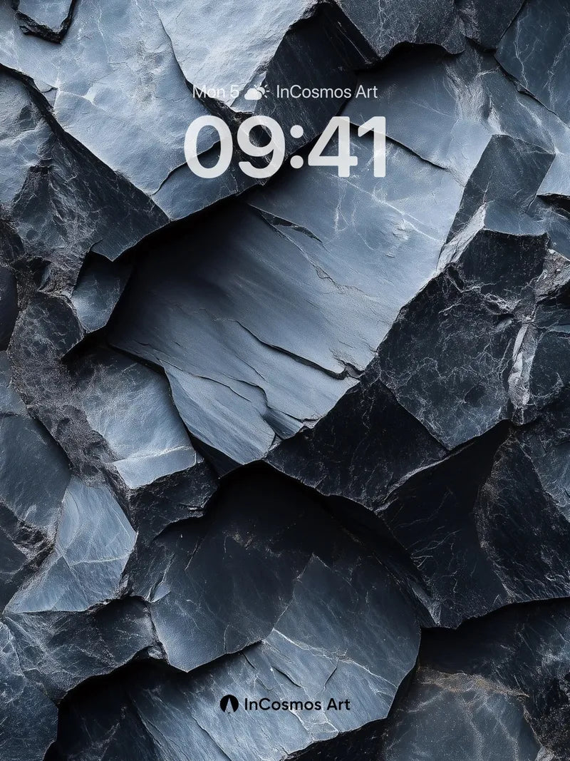 Shadowed Stone Wallpaper with Cracked Depths