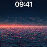 Neon Horizon Wallpaper with Digital Rain wallpaper for iPhone, iPad & Mac