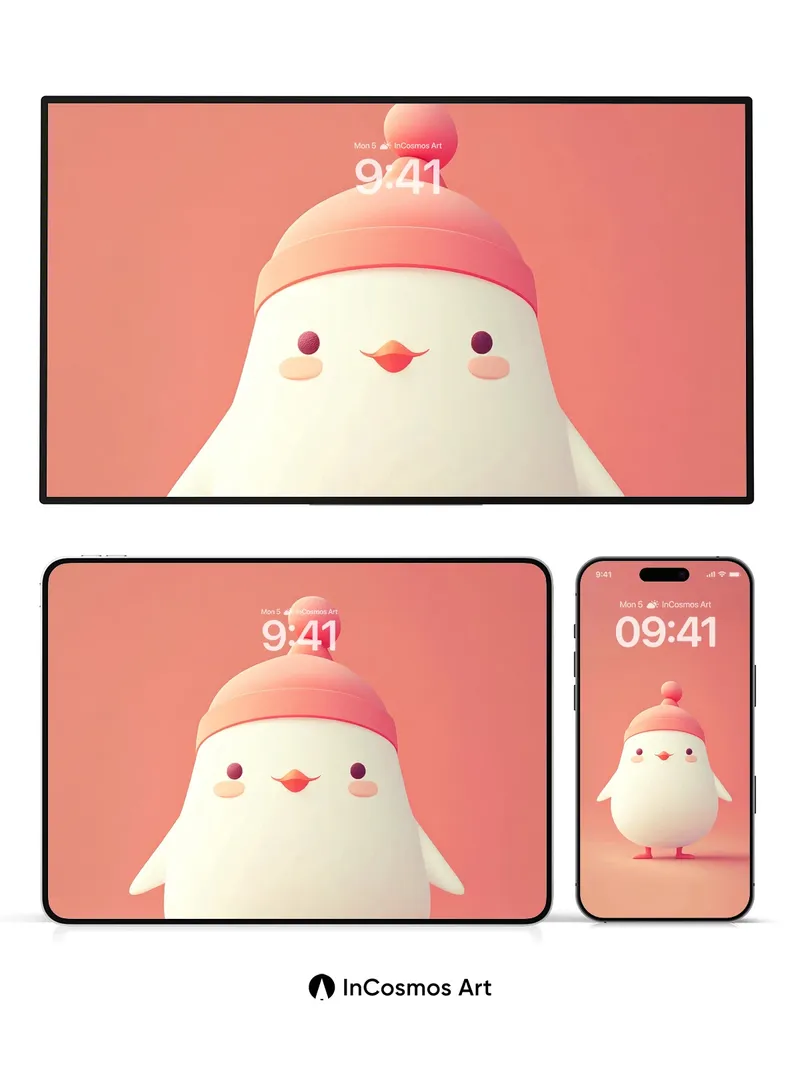 Soft Hush Wallpaper with Cherry Cap