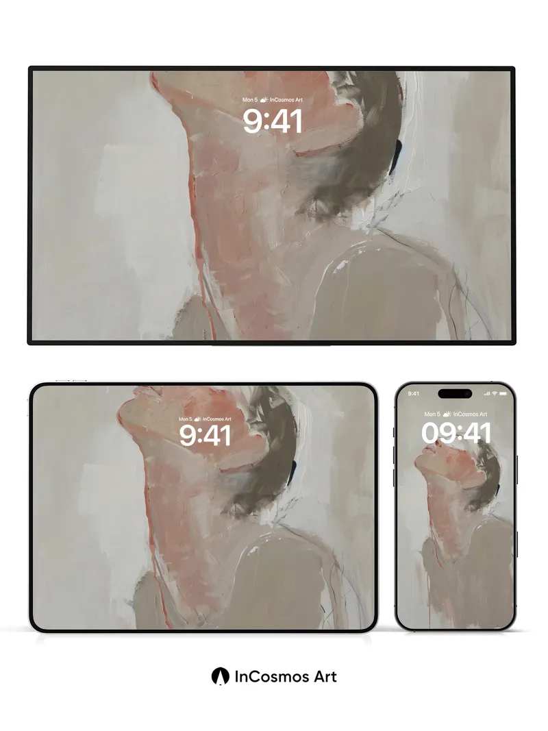 Whispering Flesh Wallpaper with Gilded Veins