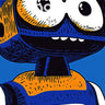 Playful Robot Wallpaper with Bold Lines wallpaper for iPhone, iPad & Mac