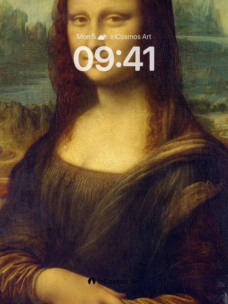 Mysterious Smile Wallpaper with Enchanted Landscape